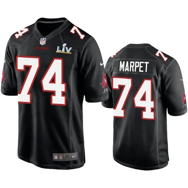 Men Tampa Bay Buccaneers #74 Ali Marpet Nike Black Super Bowl LV Game NFL Jersey->tampa bay buccaneers->NFL Jersey